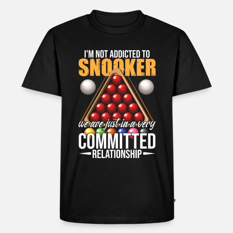 Snooker lustig - Männer Premium Bio T-Shirt - Schwarz