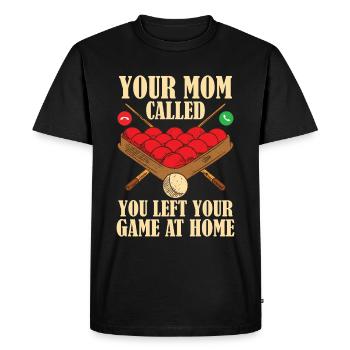 Cue Stick Snooker Player Humour - T-shirt Premium bio Homme - noir - Devant - Nico (187cm)