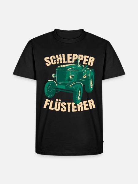Schlepper Flüsterer - Männer Premium Bio T-Shirt - Schwarz