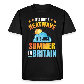 C’est juste l’été en Grande-Bretagne - T-shirt Premium bio Homme - noir - Devant - Nico (187cm)