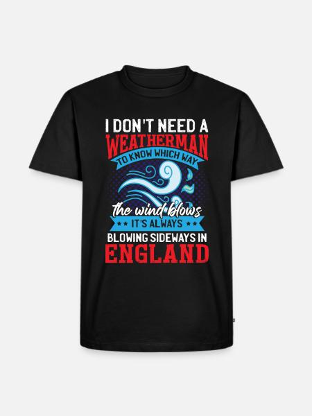I Don't Need A Weatherman - Men's Premium Organic T-Shirt - black