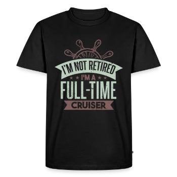 Je suis un croiseur à temps plein - T-shirt Premium bio Homme - noir - Devant - Nico (187cm)