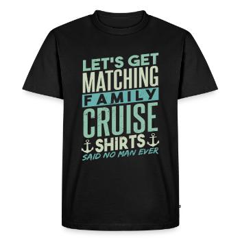 Chemises de croisière familiales assorties - T-shirt Premium bio Homme - noir - Devant - Nico (187cm)