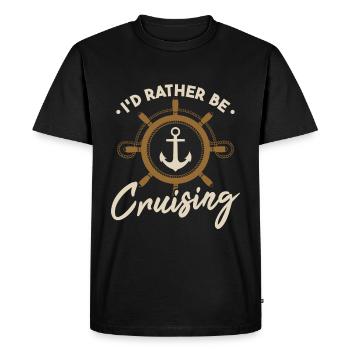 Je préfère faire de la croisière - T-shirt Premium bio Homme - noir - Devant - Nico (187cm)