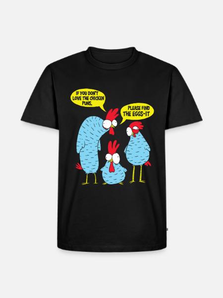 Chicken Puns - Men's Premium Organic T-Shirt - black