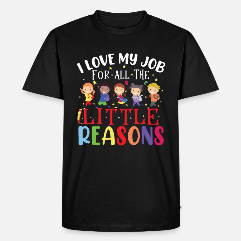 Schulanfangslehrer - Männer Premium Bio T-Shirt - Schwarz
