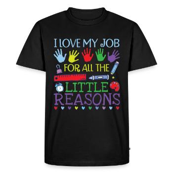 Mignon enseignante de maternelle - T-shirt Premium bio Homme - noir - Devant - Nico (187cm)