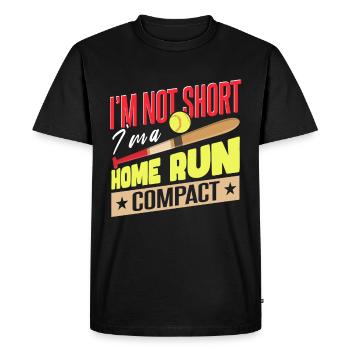 Je suis un homerun Softball compact - T-shirt Premium bio Homme - noir - Devant - Nico (187cm)