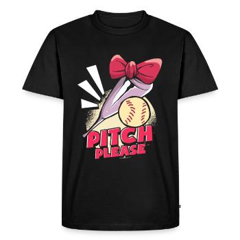 Softball Funny - Men's Premium Organic T-Shirt - black - Front - Nico (187cm)