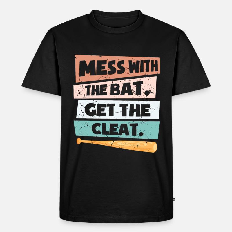 Lustiger Softball - Männer Premium Bio T-Shirt - Schwarz