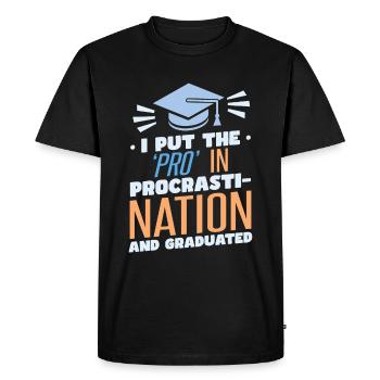 Graduation Funny - Men's Premium Organic T-Shirt - black - Front - Nico (187cm)