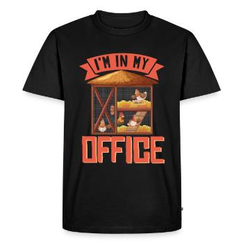 Je suis dans mon bureau - T-shirt Premium bio Homme - noir - Devant - Nico (187cm)