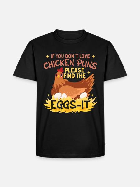 Chicken Puns - Men's Premium Organic T-Shirt - black