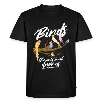 Bird Funny Birder Birding Birdwatching - Men's Premium Organic T-Shirt - black - Front - Nico (187cm)