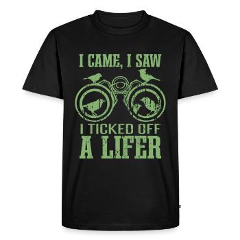 Birding Quote Funny Bird Watching - Men's Premium Organic T-Shirt - black - Front - Nico (187cm)