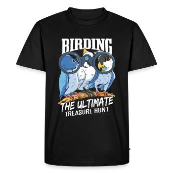 Funny Birding Bird Watching Birder - Men's Premium Organic T-Shirt - black - Front - Nico (187cm)