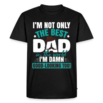 Je suis le meilleur père - T-shirt Premium bio Homme - noir - Devant - Nico (187cm)