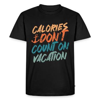 Calories Don't Count On Vacation - Men's Premium Organic T-Shirt - black - Front - Nico (187cm)
