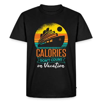 Les calories des navires de croisière ne comptent pas sur les vacances - T-shirt Premium bio Homme - noir - Devant - Nico (187cm)
