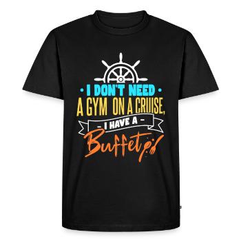 J’ai un buffet | Croisière amusante en croiseur - T-shirt Premium bio Homme - noir - Devant - Nico (187cm)