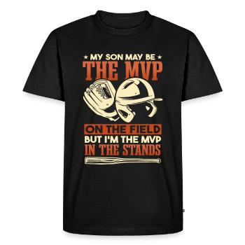 Drôle de papa de baseball - T-shirt Premium bio Homme - noir - Devant - Nico (187cm)