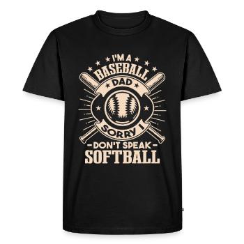 Je suis un père de baseball - T-shirt Premium bio Homme - noir - Devant - Nico (187cm)
