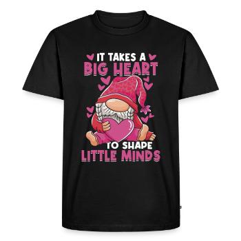 Mignon Professeur Coeur - T-shirt Premium bio Homme - noir - Devant - Nico (187cm)