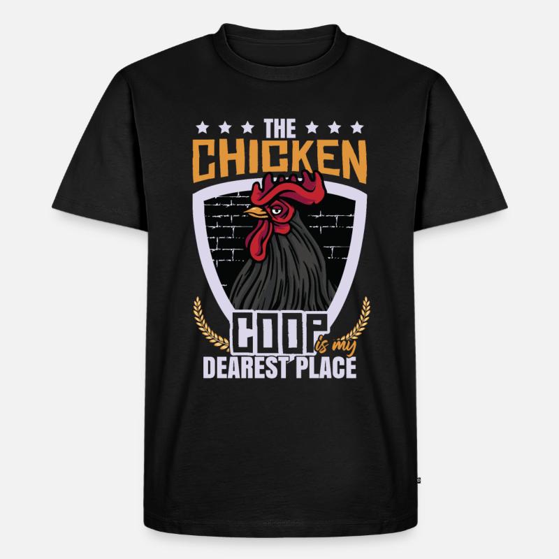 Der Hühnerstall - Männer Premium Bio T-Shirt - Schwarz