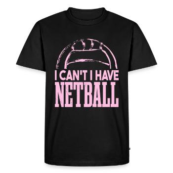 Je ne peux pas avoir de netball - T-shirt Premium bio Homme - noir - Devant - Nico (187cm)