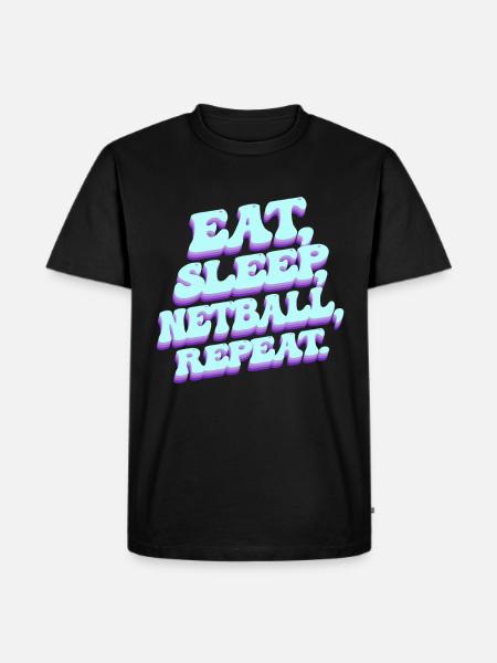 Funny Netball Lover - Men's Premium Organic T-Shirt - black