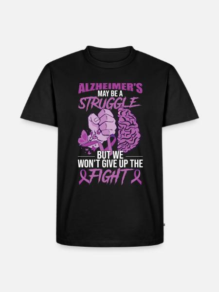 Alzheimer-Krieger - Männer Premium Bio T-Shirt - Schwarz