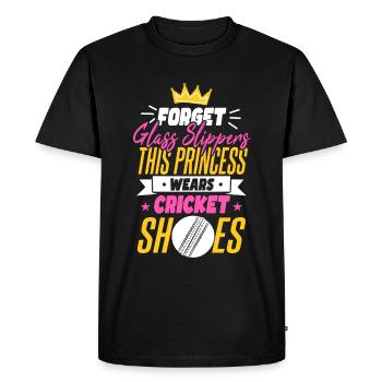 Fille de cricket - T-shirt Premium bio Homme - noir - Devant - Nico (187cm)