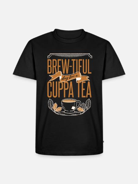 Funny Tea Pun - Men's Premium Organic T-Shirt - black