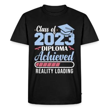 Class Of 2023 Diploma Achieved - Men's Premium Organic T-Shirt - black - Front - Nico (187cm)