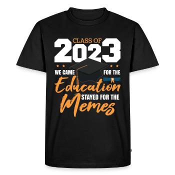 Classe de 2023 Graduation College Senior Degree - T-shirt Premium bio Homme - noir - Devant - Nico (187cm)
