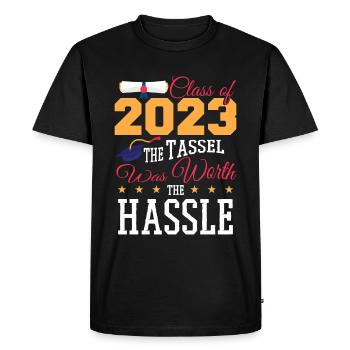 The Tassel Was Worth The Hassle Graduation - Men's Premium Organic T-Shirt - black - Front - Nico (187cm)