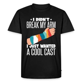 Je ne me suis pas cassé le bras, je veux juste un casting cool - T-shirt Premium bio Homme - noir - Devant - Nico (187cm)