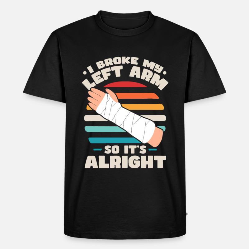 Bras cassé drôle - T-shirt Premium bio Homme - noir