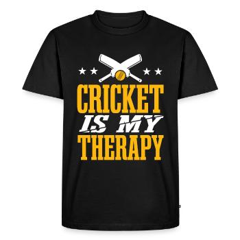 Le cricket est ma thérapie | Cricket | Entraîneur de cricket - T-shirt Premium bio Homme - noir - Devant - Nico (187cm)