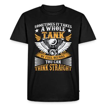 Amateur de moto Rider Motard motard - T-shirt Premium bio Homme - noir - Devant - Nico (187cm)