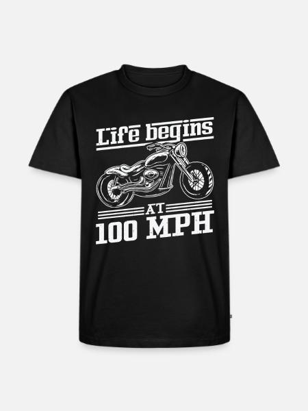 Lustiges Motorrad - Männer Premium Bio T-Shirt - Schwarz