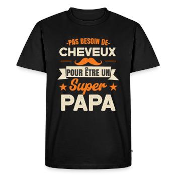 Cadeaux De La Fête Des Pères - T-shirt Premium bio Homme - noir - Devant - Nico (187cm)