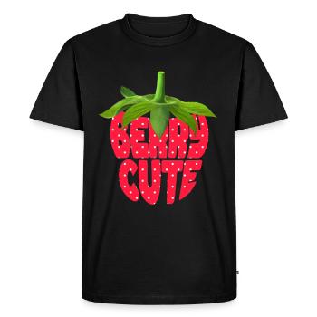 Berry Cute - Men's Premium Organic T-Shirt - black - Front - Nico (187cm)