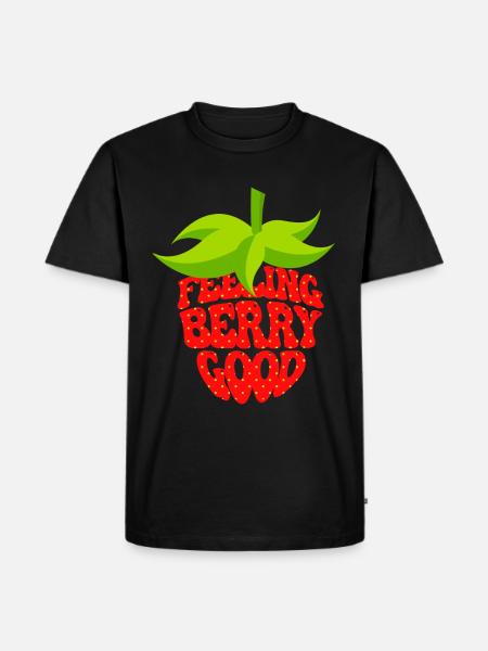 Cute Strawberry - Men's Premium Organic T-Shirt - black
