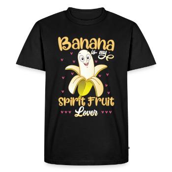 Banana Is My Spirit Fruit Lover - Men's Premium Organic T-Shirt - black - Front - Nico (187cm)