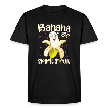 Funny Banana Lover - Men's Premium Organic T-Shirt - black - Front - Nico (187cm)