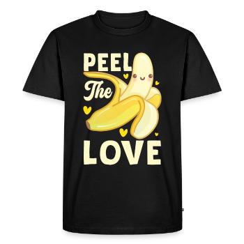 Peel The Love - Men's Premium Organic T-Shirt - black - Front - Nico (187cm)