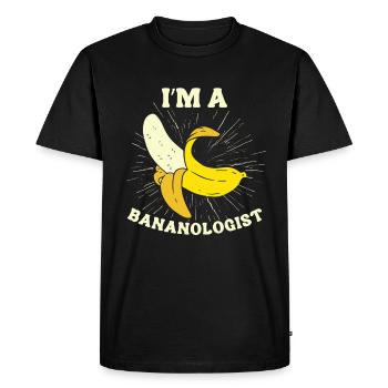 Banana Is My Spirit Fruit - Men's Premium Organic T-Shirt - black - Front - Nico (187cm)