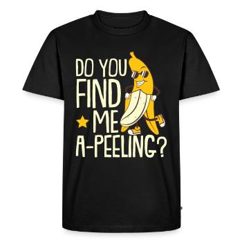Do You Find Me A-Peeling Banana - Men's Premium Organic T-Shirt - black - Front - Nico (187cm)