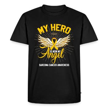 Sensibilisation au cancer du sarcome - T-shirt Premium bio Homme - noir - Devant - Nico (187cm)